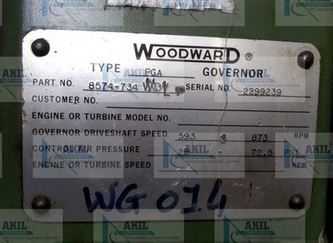 Governor and Regulators and Controller - Woodward EBG Governor, EGB ...