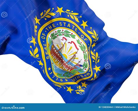 New Hampshire State Flag Close Up. United States Local Flags Stock ...