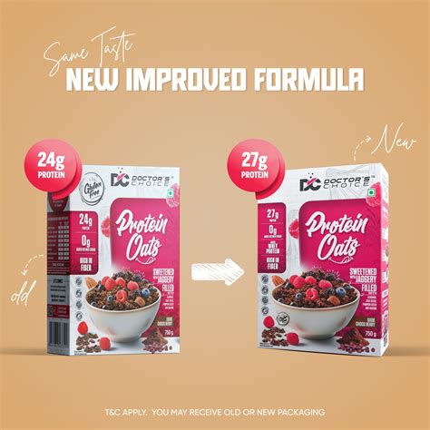 Doctor's Choice Chocolate Protein Oats 750 GM
