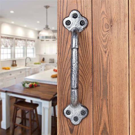 Buy INIRET 4 Packs Rustic Gate Handle,8.86 Cast Iron Sliding Barn Door ...