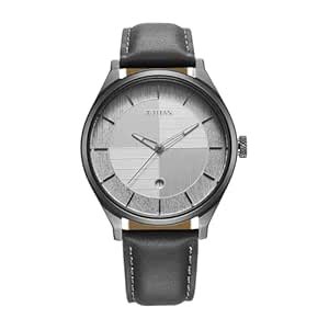 Titan Neo Economy Quartz Analog with Date Silver Dial Grey Leather ...