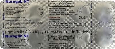 Nurogab Nt Strip Of 10 Tablets: Uses, Side Effects, Price & Dosage ...