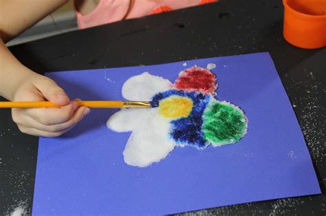 Watercolor Painting With Salt And Glue at Loriann Day blog