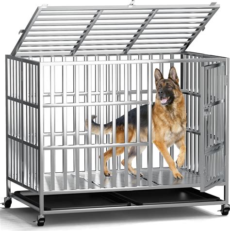 Amazon.com : Heavy Duty Dog Crates for Large Dogs, 48 inch ...