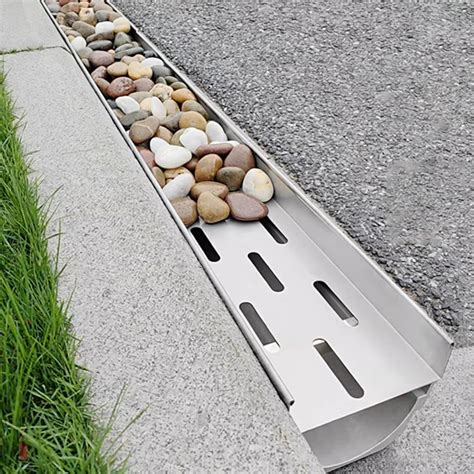 Stainless Steel Trench Channel Drain Kit with Resin Base – Decorative ...