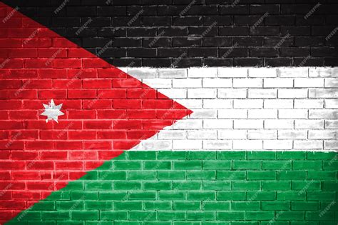 Premium Photo | Jordan flag wall texture background