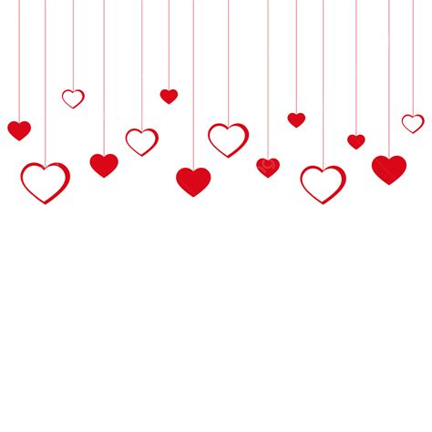 Valentines Day Hanging Love Border, Valentines Day, Border, Love Border ...