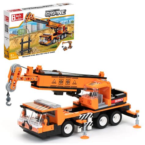 Buy Block BuilderMobile Crane Building Block Set (475pcs) and ...