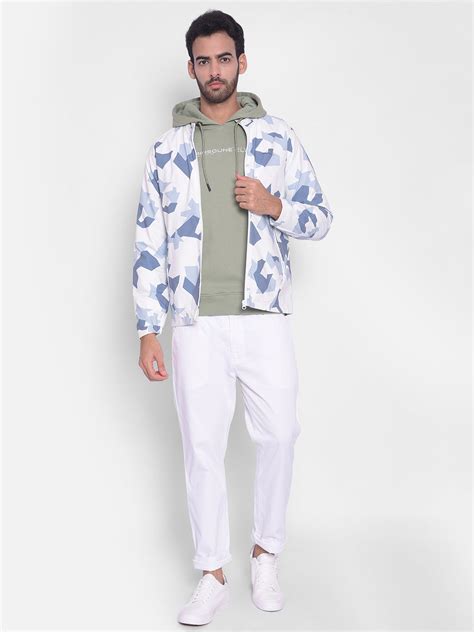 White Printed Jacket – Crimsoune Club