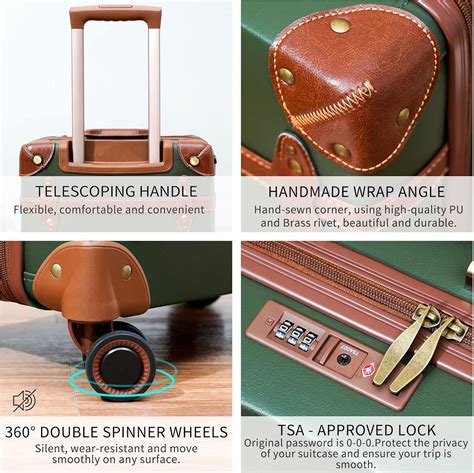 NZBZ Vintage Luggage Sets for Women, PU Leather India | Ubuy