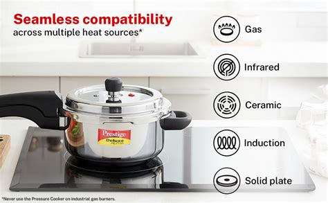 Prestige 3 Litre Deluxe Alpha Svachh Outer Lid Pressure Cooker