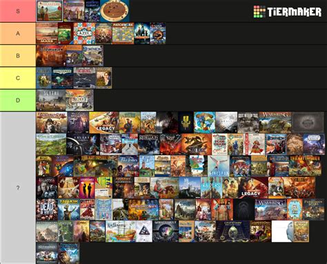 TOP 100 Board games on BGG Tier List (Community Rankings) - TierMaker