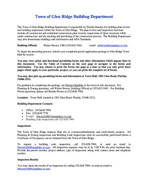 Glen Ridge Building Department - Fill Online, Printable, Fillable ...