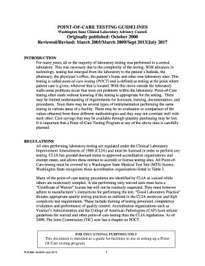 Image result for Point of Care Testing Governance Flowchart