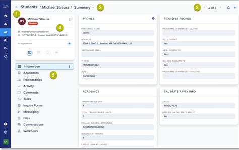 Navigating a Contact Record - Liaison