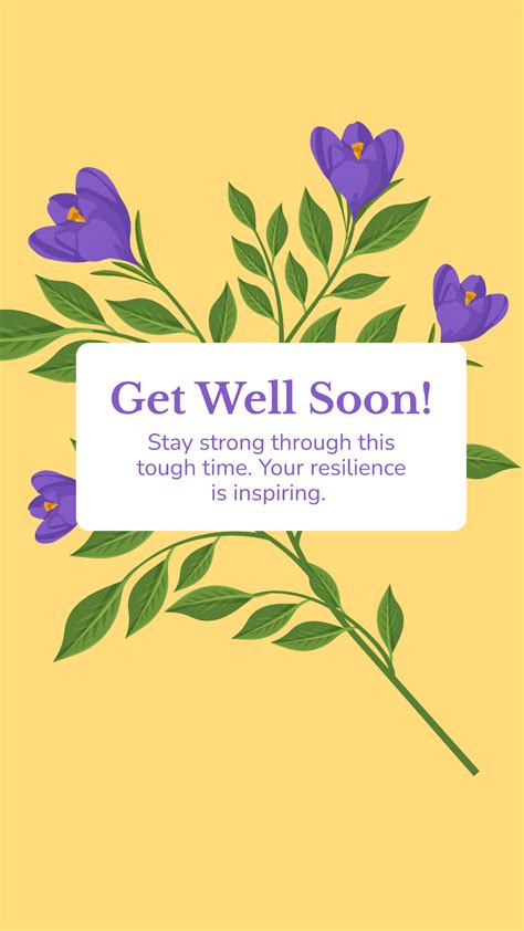 Free Inspirational Get Well Soon Message Template to Edit Online