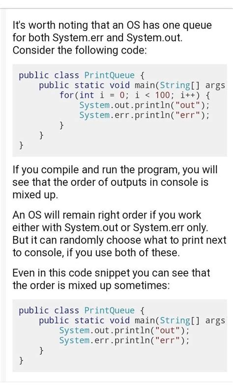 What is difference between system.Out.Println and system.Err.Println ...