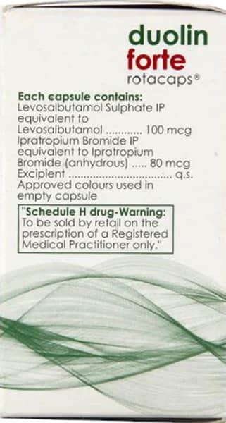 Duolin Forte Box Of 30 Rotacaps: Uses, Side Effects, Price & Dosage ...