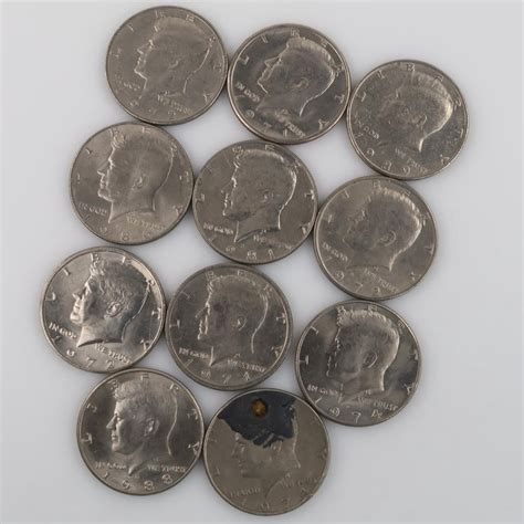 11 US Kennedy Half Dollar Coins | Property Room