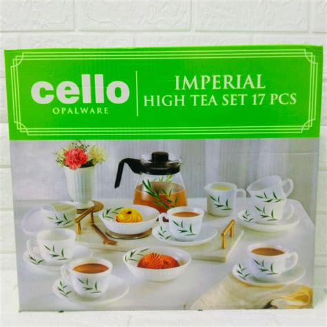 Di0235 Cello High Tea Set, 17-Piece - Tea & Dessert Crockery – Amd-Deodap