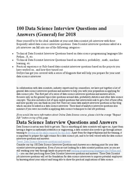 Data Science Interview Questions and Answers 的图像结果
