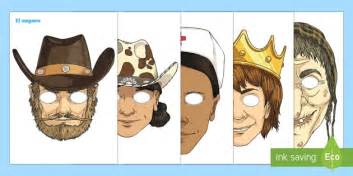 Carnival Mask Template Pack - KS2 Spanish Role Play Masks