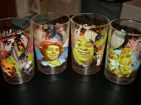 SHREK the THIRD - 2007 - McDonald's Drinking Glasses | Cups - SET of 4 ...