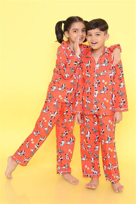 Zebra Print Nightsuit- Red – Knitting Doodles | Best Kids Wear Store in ...