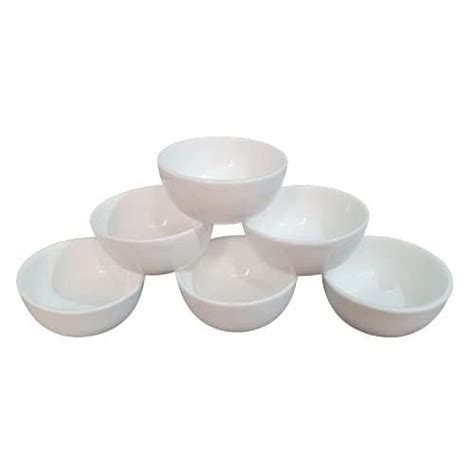 Buy Mirakii White Bone China 50 ml Small Sauce Bowl Set, 6 Mini Dip ...