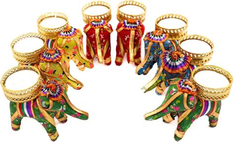 Buy TIED RIBBONS Set of 6 Handcrafted Recycled Material Elephant ...