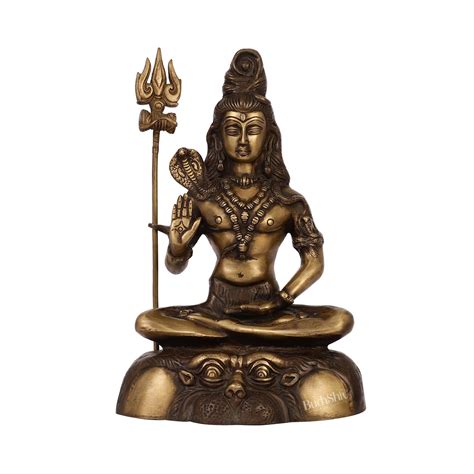Buy Brass Shiva Statue Duel tone 13" - Budhshiv.com