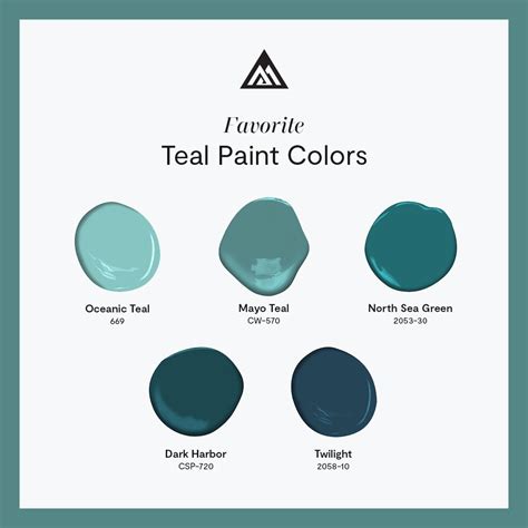 Favorite Teal Paint Colors by Benjamin Moore