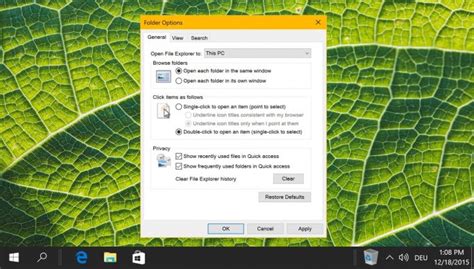 Image result for File Explorer Options Windows 1.0