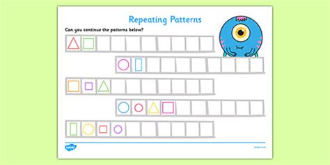 Image result for Repeated Pattern Worksheet