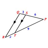 Image result for Triangle Proportionality Theorem Examples