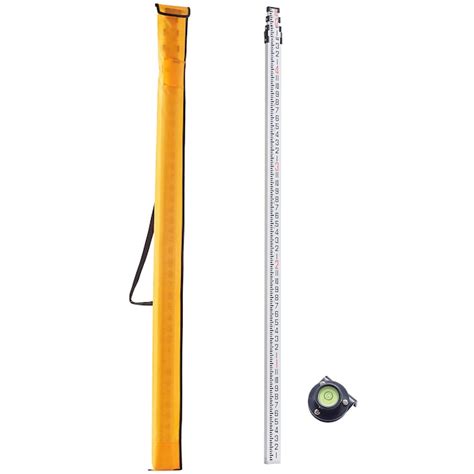 VEVOR Aluminum Grade Rod 16-Feet/8ths 4 Sections Telescopic Measuring ...