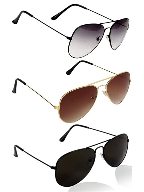 Buy CLUB SPUNKY Combo offer Pack of 3 (Black, Grey, Brown) UV Protected ...