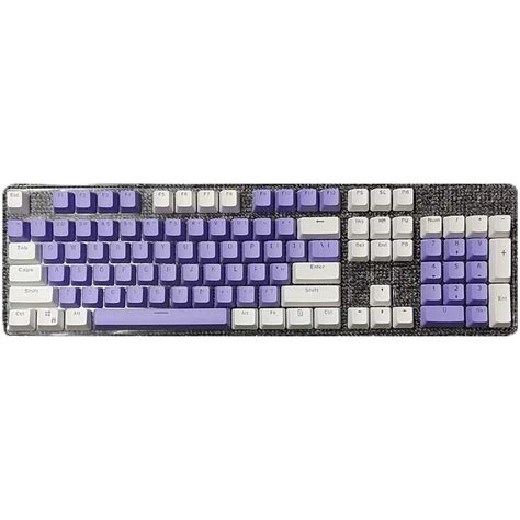 Purple White Keycaps Set Double Shot PBT OEM Profile | Ubuy India
