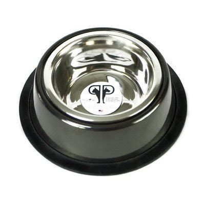 Platinum Pets 2PB32BCH 2-Piece Bowl with Skid Stop, 32-Ounce, Black ...