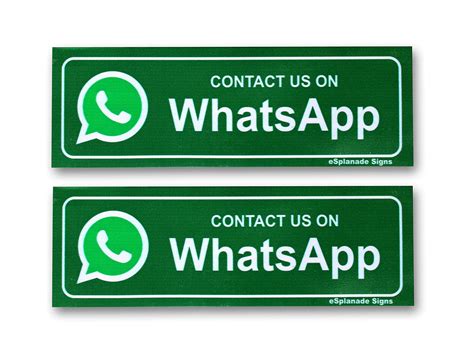 eSplanade Contact US ON Whatsapp Sign Sticker Decal - Easy to Mount ...