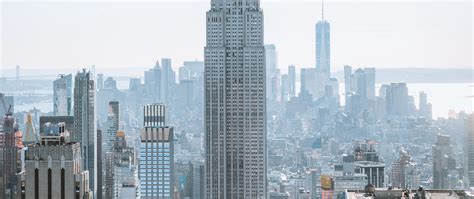 Download wallpaper 2560x1080 skyscrapers, buildings, aerial view, city ...