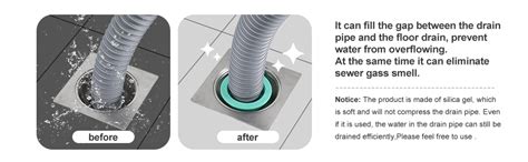 BIZWIZ Store Silicone Sewer Pipe Seal Ring Pool Floor Drain Sealing ...