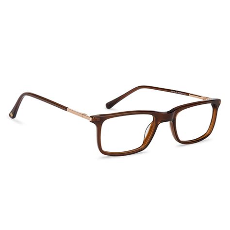Buy Brown Transparent Golden Full Rim Rectangle Vincent Chase Online ...