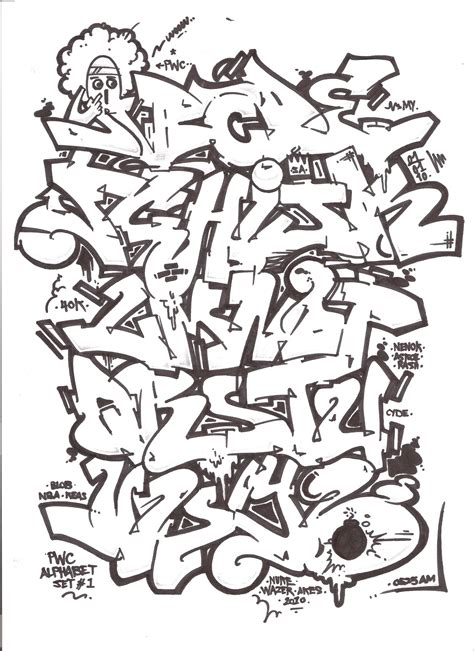 Easy wildstyle graffiti alphabet - teacherpolk