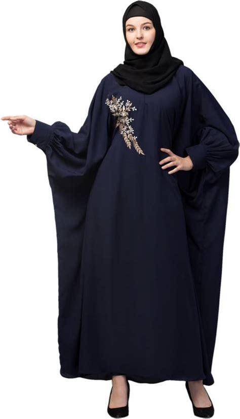 Mashaa Kaftan Style Abaya Dress With Hijab -1 Crepe Burqa With Hijab ...