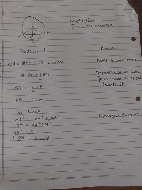 find the value of OA - Brainly.in