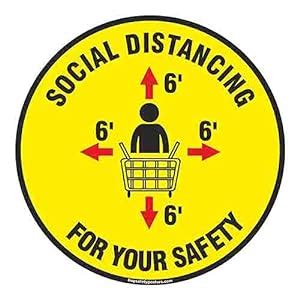 buysafetyposters.com - Social Distancing of 6 Feet Floor Sign in ...