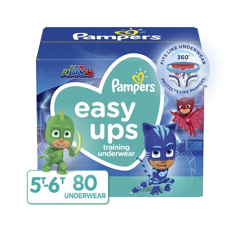 Pampers Easy Ups Potty Training Pants for Boys & Girls, Size 5T-6T, 80 ...