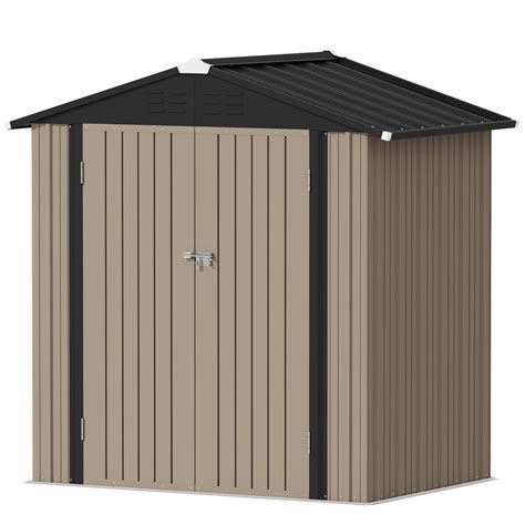 Buy Devoko Outdoor Storage Shed 6 x 4 FT Lockable Metal Garden Shed ...