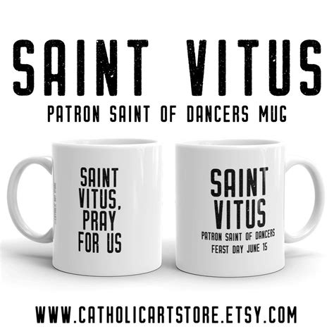St. Vitus Pray for Us Mug, Patron Saint of Dancers, Catholic Gift, RCIA ...